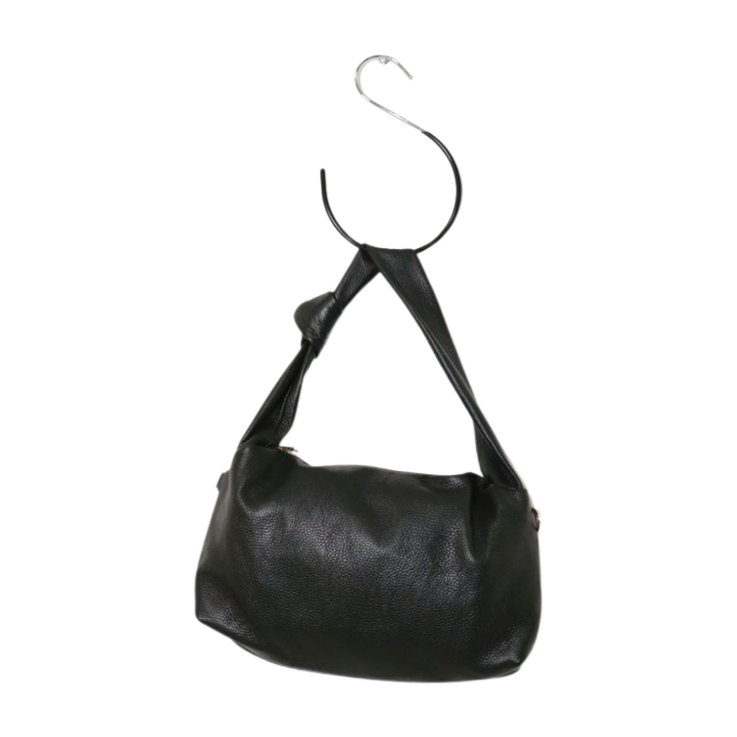 Geantă hobo, piele naturală, neagră, GI0007 - La’Runa