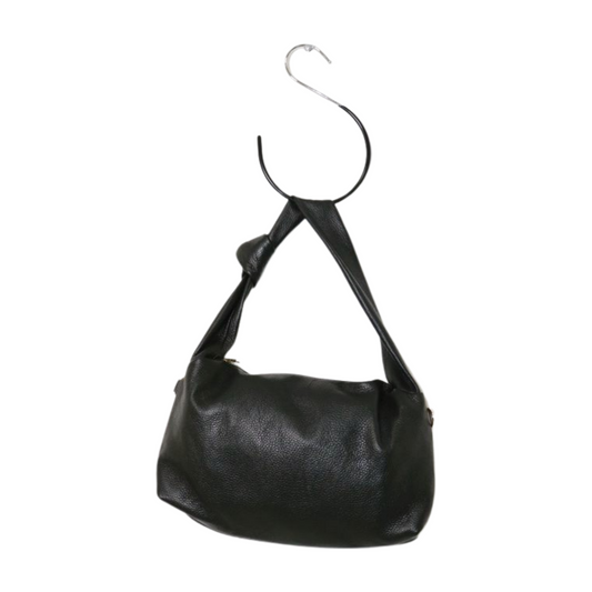 Geantă hobo, piele naturală, neagră, GI0007 - La’Runa